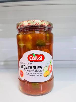 ترشی مخلوط رب گوجه شیشه اصالت